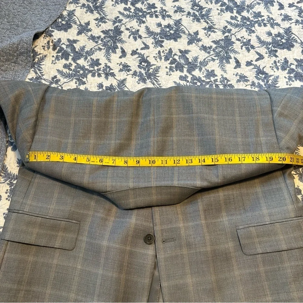 Daniel Cremieux Loro Piana Blazer Gray Plaid Sz 46R